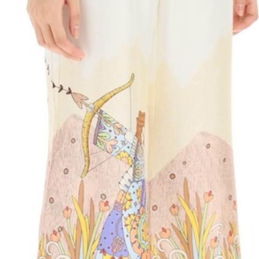 ZIMMERMANN
Printed silk crepe de chine kick-flare pants - Picture 7 of 11